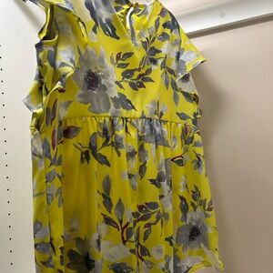 Yellow Floral Blouse Size S